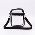 Clear Crossbody Purse Bag, Clear Bag Stadium with Front Pocket for Concerts Sports Festivals (Transparent )