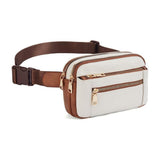 Packs for Women Cross Body Leather Belt Bag Fashionable with Adjustable Strap, Adjustable Strap Fashion Leather Waist Packs, Beige Brown