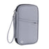 Travel Passport Wallet, Family Passport Holder, Trip Document Organizer, Cover Lightweight Portable Document Organizer with Wrist Strap (Grey)