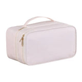 Portable Underwear Bra Storage Bag Travel Organizers Multi-Layer Toiletry Packing Cube,Multiple Layers Pack Cube Toiletry Bag（beige,oniy bag）