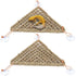 Reptile Hammock Corner Triangle 2 PCS,Natural Seagrass Fiber,Bearded Dragon Tank Accessories Habitat Decor for Lizard,Iguanas,Chameleon and Hermit Crabs