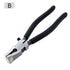 Glass Running Pliers With Curved Jaws - Professional Glass Breaking Tool for Stained Work, Key Fob Hardware Install, Mosaics - Black With 2 of Rubber Tips 8-Inch