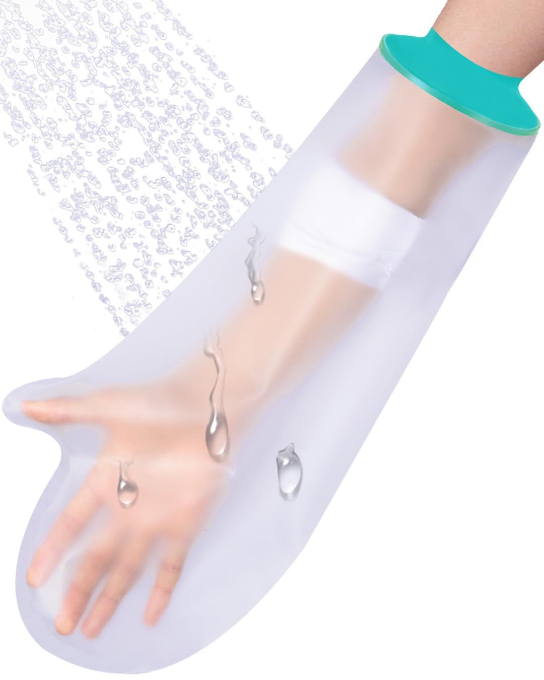 Cast Covers for Shower Arm Waterproof Adult Soft Comfortable Watertight Seal Keep Wounds Dry,Bath,Bandage Protector Cover Broken Hand,Wrist,Finger,Elbow Reusable（Adult short arm）