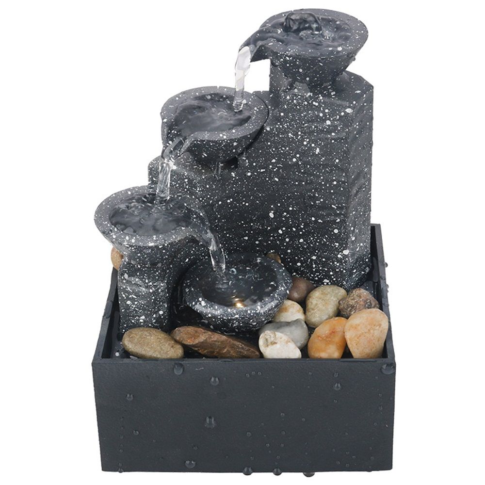 Indoor Fountain Ornament,Mini Tabletop Fountain Water Fountain Crafts for Indoor Home Office Table Decoration, Holiday