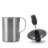 Stainless steel oil pot brush integrated oil pot silicone oil brush bottle barbecue oil pot with brush, used for cooking and grilling