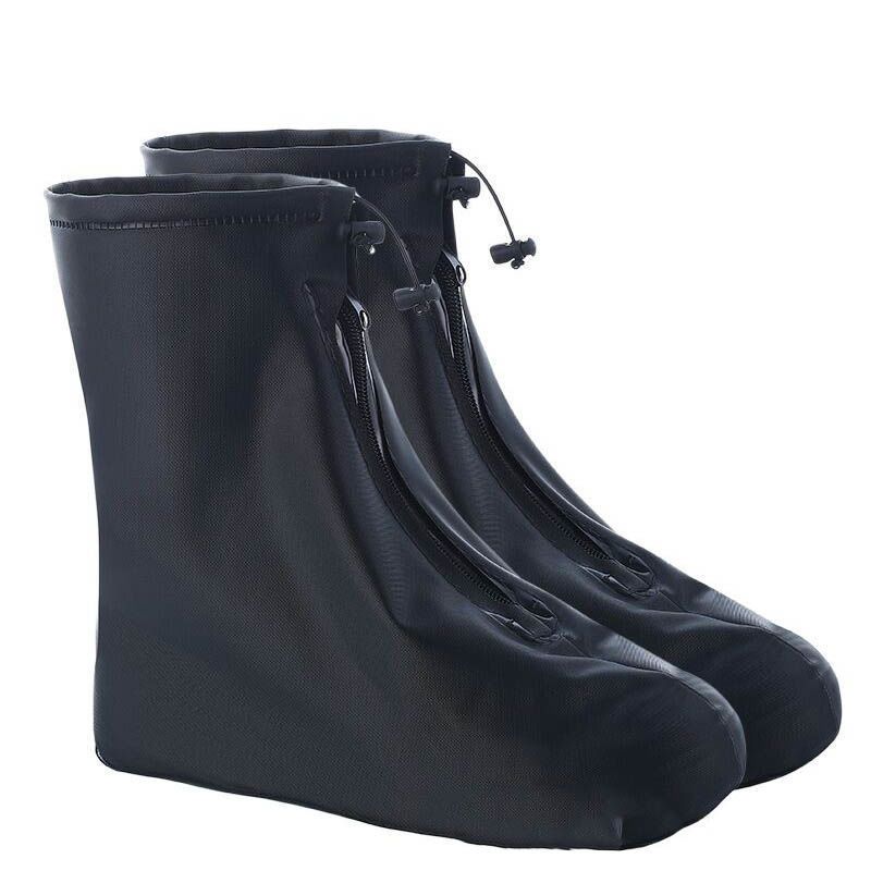 Rain Shoe Covers Waterproof Boots Plastic Overshoes Galoshes for Women Men Kids,Anti-Slip Overshoes Black （M）