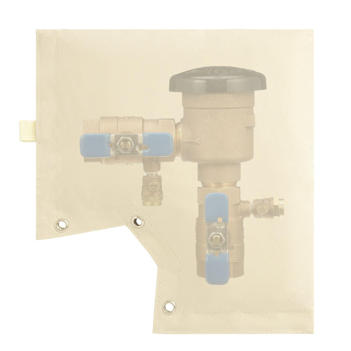Outdoor Backflow Preventer Cover, Pipe Insulated Pouch for Freeze Protection, Winter Thicken Fabric Sprinkler Valve Insulation Cover for Outside Irrigation Pipe & Water Well Pump (khaki)