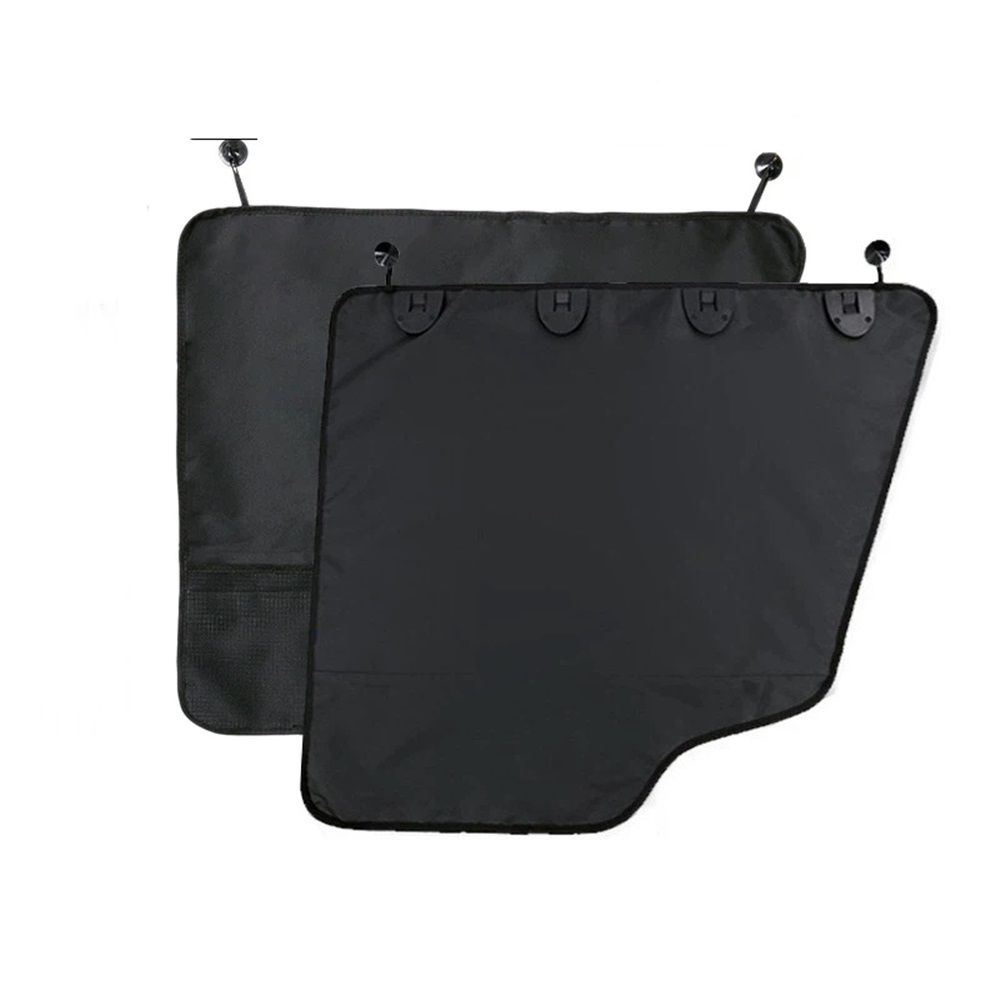 2 Pack Extra Big & Thick Anti Pet Scratching Waterproof Vehicle Door Covers Guard Truck Interior Panel Safe SUV Universal  Black