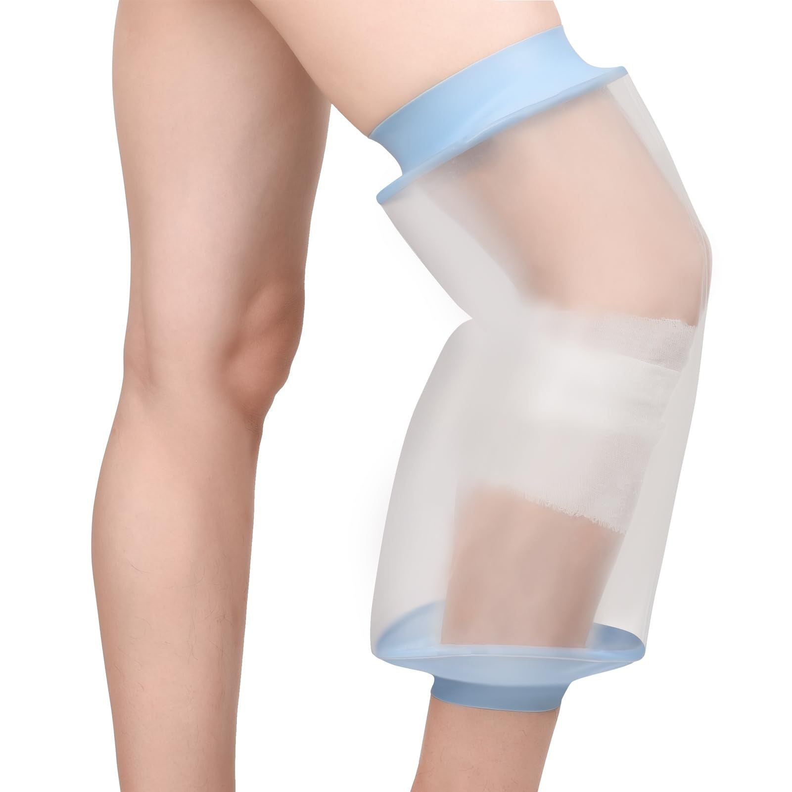 Knee Cast Cover for Shower Waterproof Knee Cover for Shower after Surgery Reusable Cast Bag After Surgery for Wound, Burns, Bandage（1 pcs）