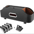 New car headrest Rear seat Multifunctional Storage Box, partition Design, with Cup Holder, Tissue Box, headrest Hook, Suitable for Children and Adults, car Travel Accessories (Black)