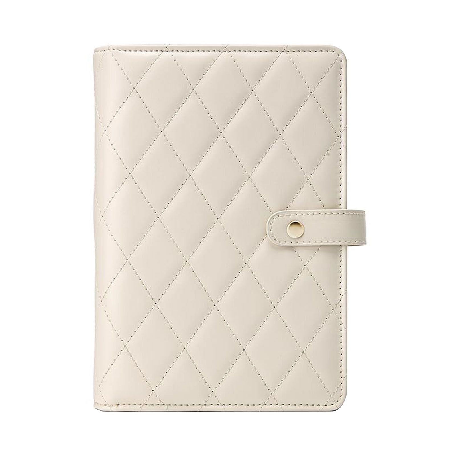 Travel Jewelry Organizer Case,Jewelry Storage Book Ring Binder with Clear Zipper Jewelry Pouches Bags for Rings, Necklace, Earrings-Cream White（oniy bag）