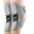 A pair Spring-Powered Knee Support Brace - Boost Joint Assistance for Stairs, Squats & Daily Mobility - Ergonomic Patella Support with Adjustable Straps for Elderly & Active Adults (Gray)