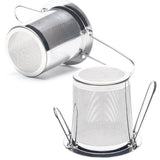 2 Pack Tea Infuser, Stainless Steel Extra Fine Mesh Tea Strainer for Loose Leaf with Foldin Handle Sitting in Mugs, Tea Filters, Tea Strainers, Tea Basket, Infusers Tea Diffuser for Loose Tea Steeper