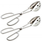 2-PACK Serving Tongs for Buffet Party Catering, Thickening Food Serving Salad Cake Bread Kitchen Tongs, Stainless Steel