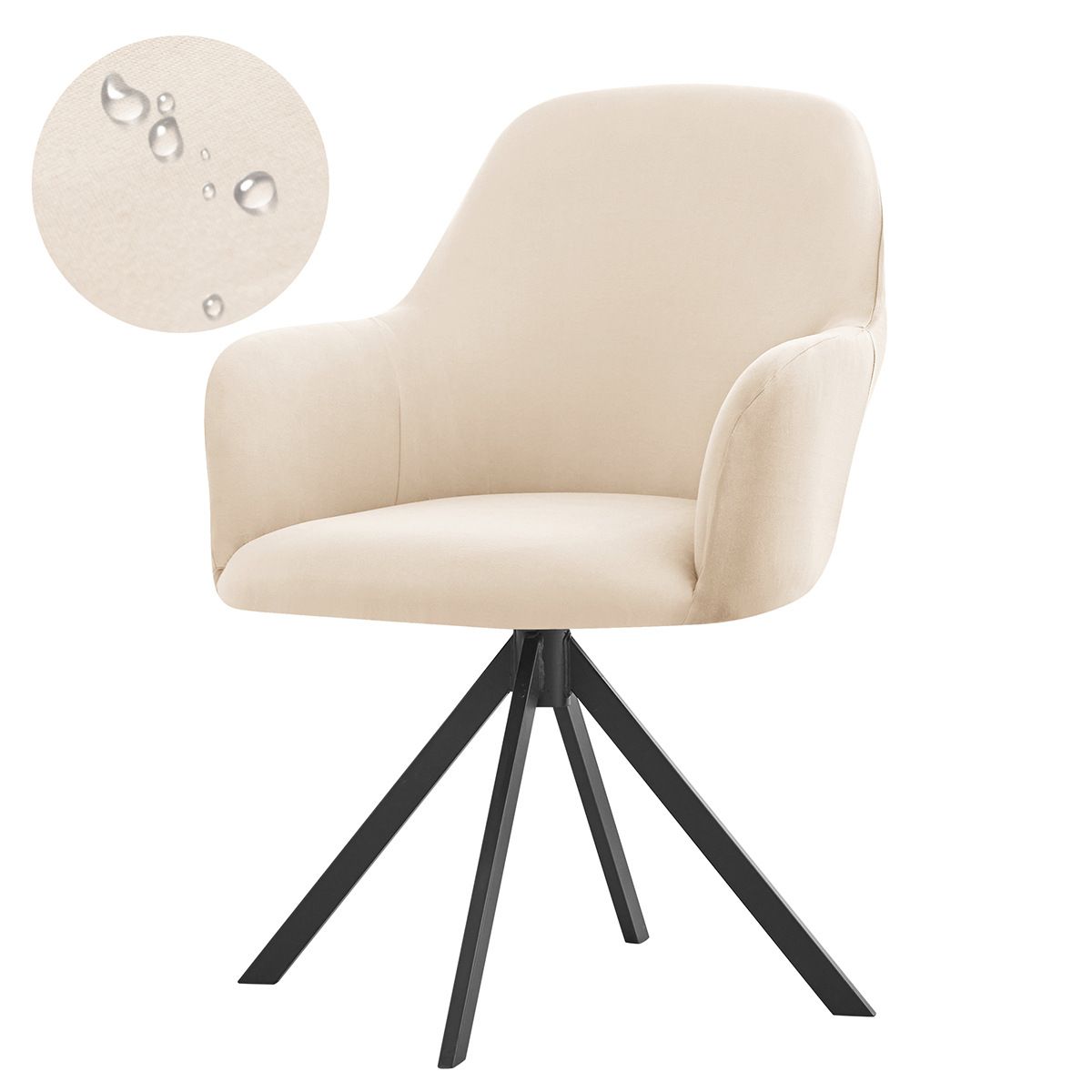 Swivel Armchair Accent Dining Chair Cover for Office, Stretch Mid-Back Office Desk Chair Sliopcover Leisure Arm Chair Protector with arms for Living Room