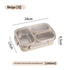 Stainless Steel Lunch Box for Kids & Adults  Leakproof 3 Compartment Metal Lunch Container - 18/8 Stainless Steel Bento Box - Ideal for School, Office & Outdoor - Dishwasher Safe (Cream)