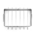 Stainless Steel BBQ Shish Kabob Set, Foldable Shish Kabob Holder with 6pcs 12.2"L Skewers, Reusable Grill Rack, Comes Skewers for Party and Cookout