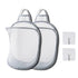 Mesh Collapsible Small Wall Laundry Baskets，Hanging Laundry Hamper，for Hotel, University Dormitory Use  (Two gray ones including adhesive hooks)