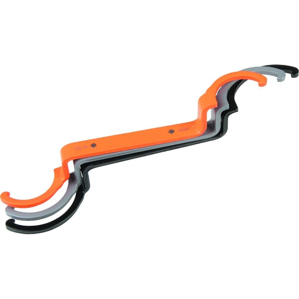 Conduit Lockout Wrench Set, Tighten and Loosen Locknuts in Tight Spaces, 1/2, 3/4 and 1-Inch, Offset Bends, 3-Piece