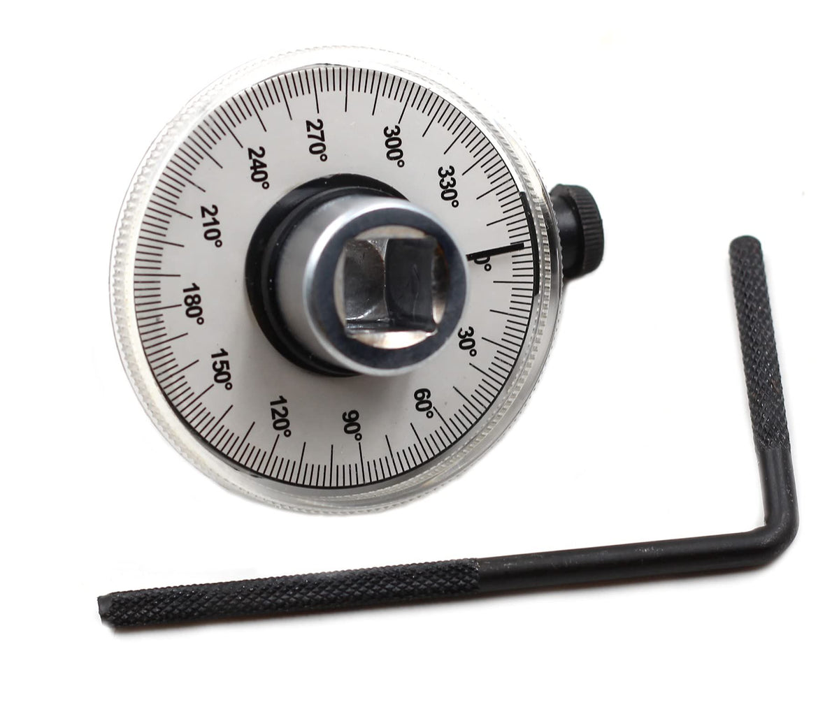 Drive Angle Gauge, 360 Degree 1/2in Adjustable Drive meter Wrench Set, Wrench Angle Gauge Tool for 1/2in Male and Female Drive