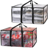 Moving Bags or Storage Bag – Backpack Straps, Zippers & Handles – Heavy-Duty Packing Bags for Moving, College Dorm(Transparent small size, 2 Pack)