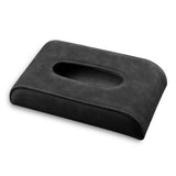 Black-gray Tissue Box suede Cover Rectangular Tissue Holder for Home Car Office Decor (NO Paper Towel)