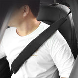 2 pack Extra Long Seatbelt Cover Super Soft Furry for Adults Kids Women & Men, Car Seat Belt Strap Cushion, Fluffy Shoulder Pad Protector, Auto Interior Accessories, 2pc, Black, 15.7in