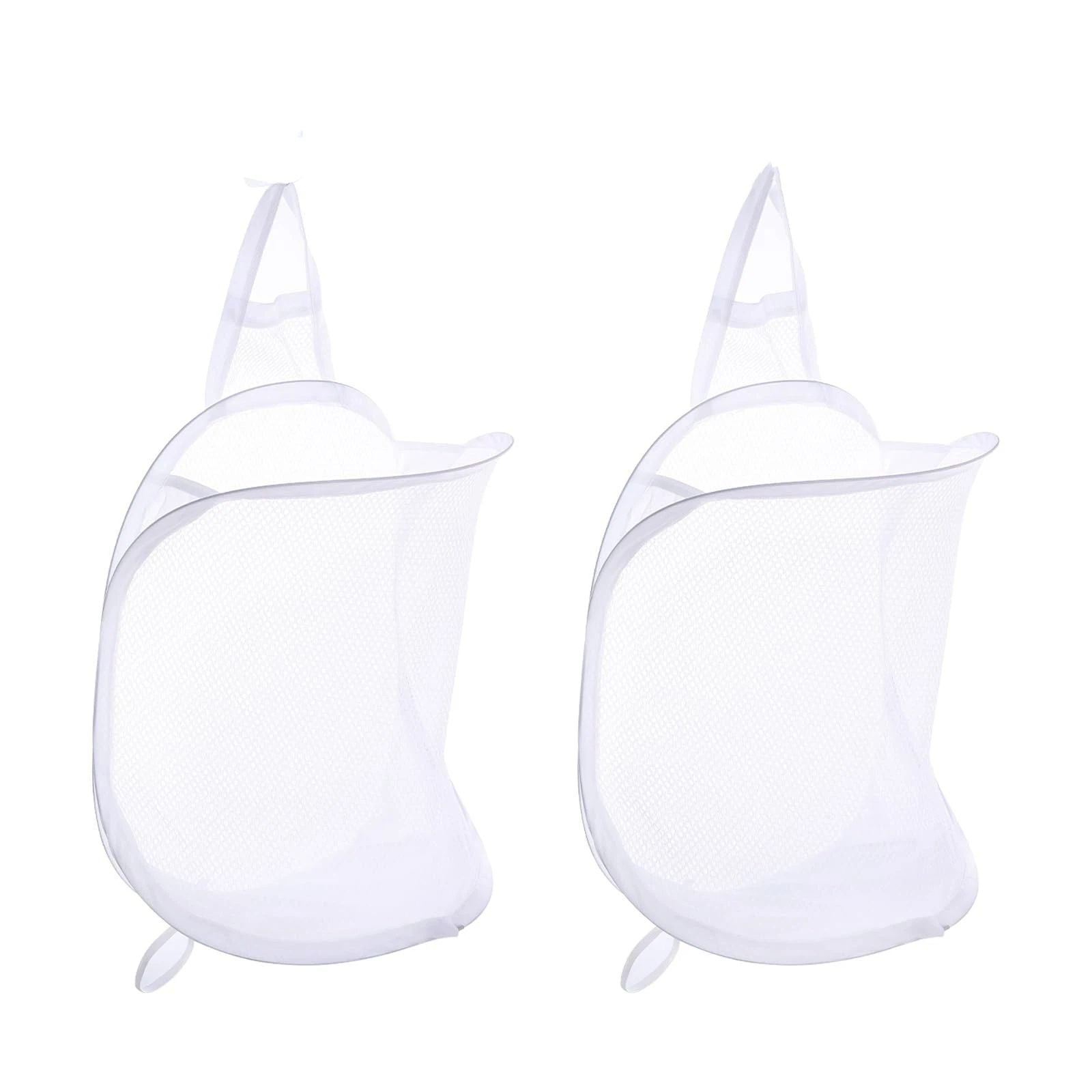 3 pack Mesh Collapsible Small Wall Laundry Baskets，Hanging Laundry Hamper，for Hotel, University Dormitory Use