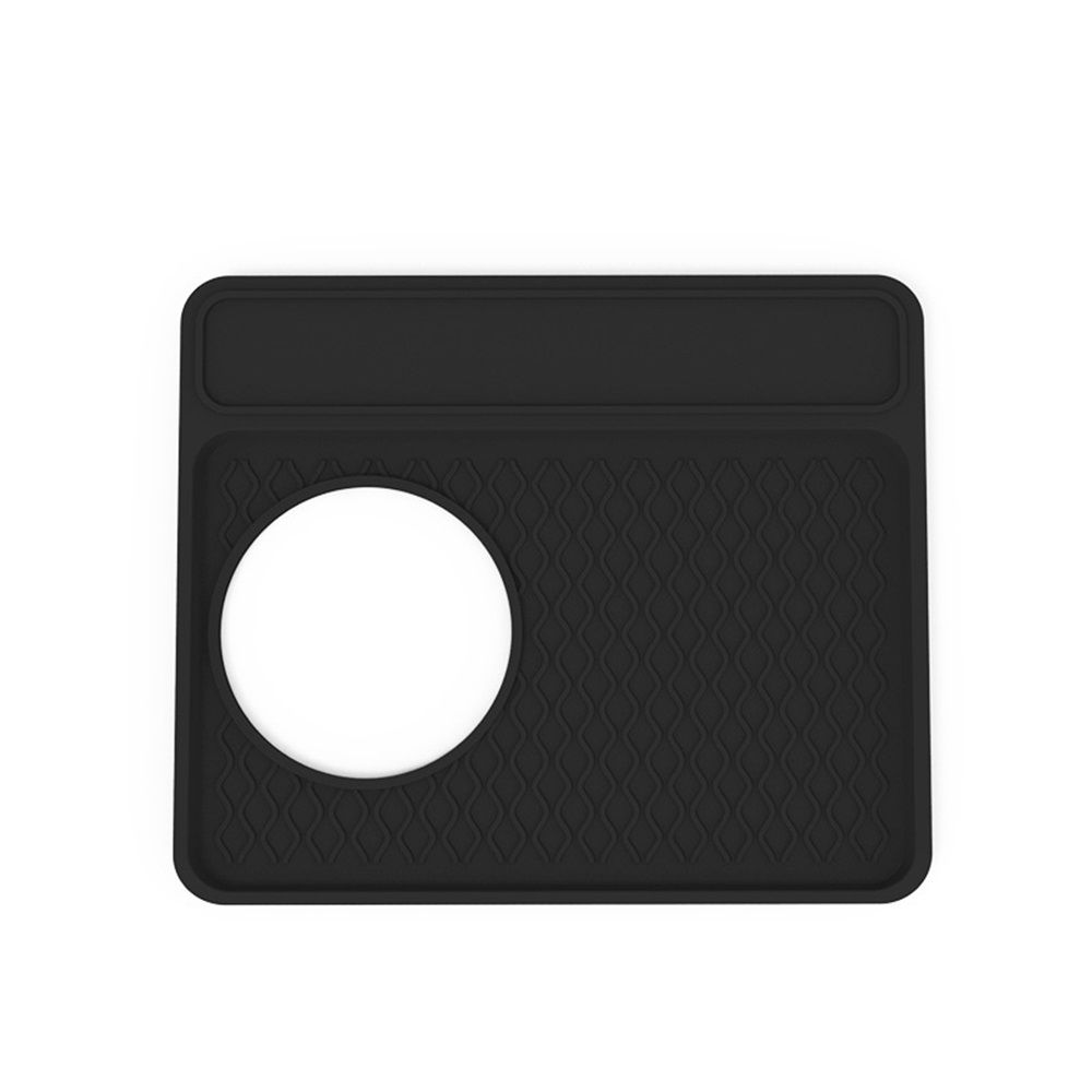 Espresso Tamper Mat, Food Grade Silicone Non-Slip,  Waterproof Heat Resistant, Espresso Tamping Station for Espresso Machine Barista Accessories (Black)