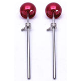 2 Pieces Bass Drum Pedal Beater Aluminum Alloy Hammer Head Percussion Instrument Accessory Part Red