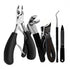 5pcs Toenail Clippers for Thick Toenails for Seniors, Angled Head Large Toe Nail Clippers Set for Men, Heavy Duty Ingrown Toenail Clippers with Long Handle, Ultra Sharp Slanted Nail Cutter Wide Jaw