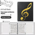 Sheet Music Folder,  Music Binder, 4 Page Expand,20 Pages Capacity, Writable Choir Folder, Black