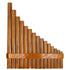 15 Pipes Brown Pan Flute G Key Chinese Traditional Musical Instrument Pan Pipes Woodwind Instrument (Right-Hand)