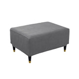 Cover Slipcover Rectangle Footrest Sofa Slipcovers Stool Cover Footstool Protector Covers Feature Stretch Thick Soft Jacquard Fabric Removable Washable