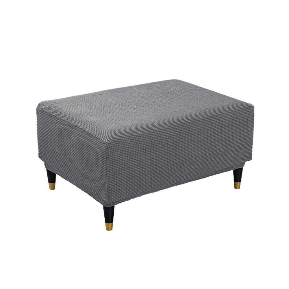 Cover Slipcover Rectangle Footrest Sofa Slipcovers Stool Cover Footstool Protector Covers Feature Stretch Thick Soft Jacquard Fabric Removable Washable