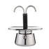 Double Spout 2 Cup Coffee Maker - Stainless Steel Espresso Maker - Italian Coffee Machine for Espresso, Cappuccino, and Mocha - Portable Brew Pot for Home or Camping