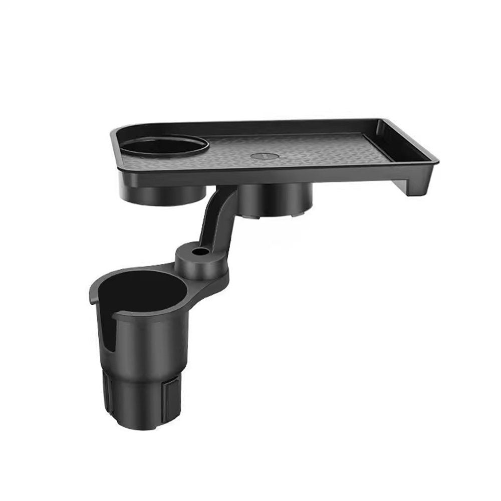 This Cup Holder Tray for Car, 2 in 1 Car Food Table Tray with Solid Base & Phone Slot,Car Cup Holder Expander  Tray for Travel Road Essentials