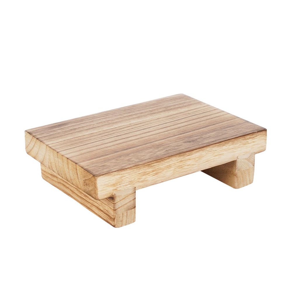 Stand Soap Tray for Kitchen Sink, Wood Pedestal for Kitchen Counter Sink Stand Decorative Rustic Bathroom Dishes Plant Bottles Candles Display(25*18*7CM)