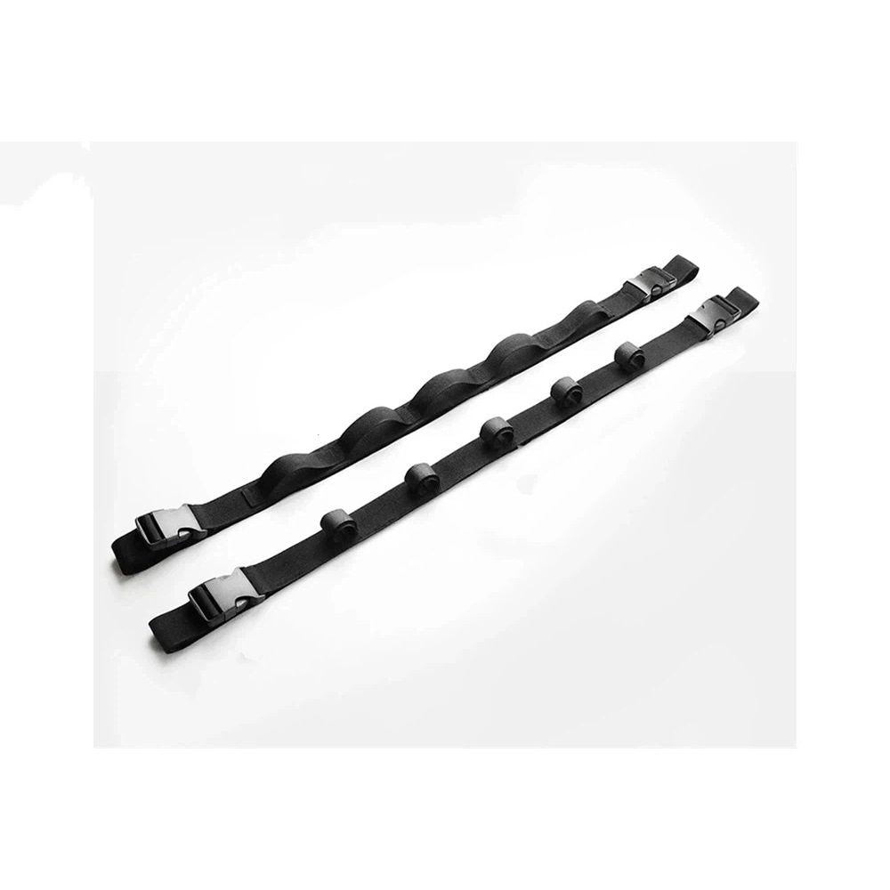2 Pack Vehicle Fishing Rod Holder for Car, Fishing Pole Car Rack 5 Rods Capacity,  Horizontal Car Roof Fishing Pole Storage Carrier Belt for SUV, Truck and Van, black