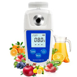 Digital Brix Refractometer  brix Meter Refractometer Automatic Temperature Compensation Brix Refractometer Range 0-55%，±0.1% Precision for Fruit Juice Coffee