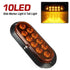4pc 6 inch Amber Oval LED Trailer Tail Light Kit [Surface-Mount] [IP67 Waterproof] [Park & Turn Signal] Yellow Orange Marine Trailer Lights for Boat Trailer RV Trucks