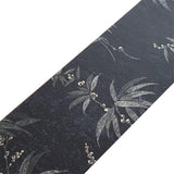 Flower black placemat, tablecloth, autumn/winter floral leaf, spring plant tablecloth, suitable for dinner and wedding decoration (28 * 150cm)