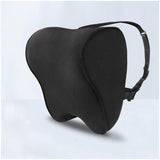 Car Seat Neck Pillow Memory Foam Headrest Cushion for Driver Head Cervical Support - Ergonomic with Washable Cover- Driving Neck Pain Relief (Black)