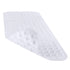 Bath Tub Mat Non Slip, 53*53cm Long Shower Mat, Machine Washable Bathmat with Drain Holes and Suction Cups, Soft on Feet, Bathroom Essentials, translucent white