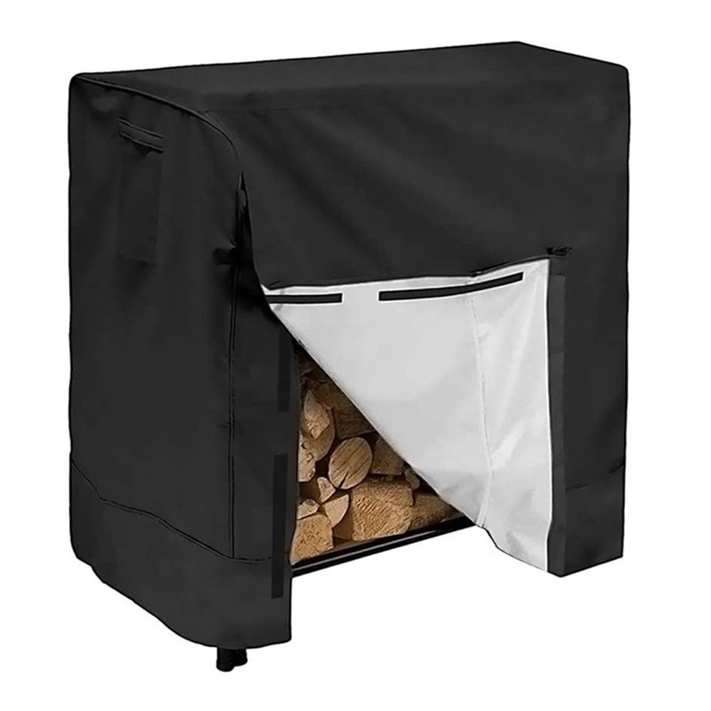 Long-Lasting Waterproof Firewood Rack Cover, Snowproof & Dustproof Protection, 210D Oxford Cloth, for Outdoor Wood Storage(122 * 61 * 107cm) (Log Rack not Included)