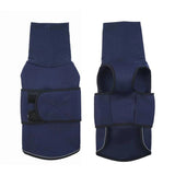 Dog Anxiety Vest and Coat, Skin-Friendly Anxiety Calming Hoodie with Ear Wrap, Dog Jacket for Thunder, Fireworks, Travel, Vet Visits and Separation - navy blue