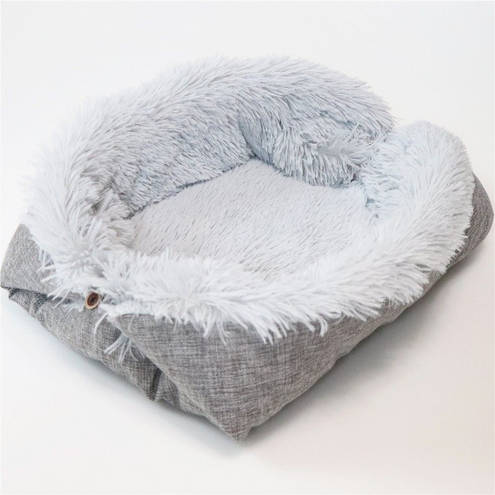 SCENEREAL Self-Warming Cat Bed Mat for Cats Small Dogs, Function 2 in 1 Soft Plush, Washable Pet Mat Autumn Winter Indoor Snooze Sleeping for Kittens Puppy Dog（M）