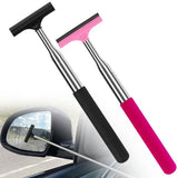 2 pack Car Rearview Mirror Wiper, Retractable Auto Glass Squeegee, Water Cleaner with Telescopic Long Rod, Portable Cleaning Tool for All Vehicles, Universal Automotive Accessories