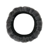 Steering Wheel Cover Premium Luxury Genuine All-Season Non-Slip for Cars Fits, Plush Fur Cute Auto Accessories, Gray（38cm）