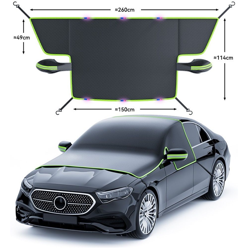 Car Windshield Snow Cover, Front Windshield Ice and Snow Shield with Mirror Cover, Multi-Purpose Sun Visor Snow Shield for Car Window, Car Accessories